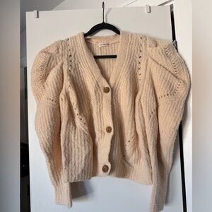 Ulla Johnson Cream Alpalca Blend Emmy Cardigan Sweater XL